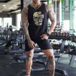 رکابی ورزشی مردانه نخ پنبه طرح اسکلتی