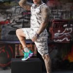 ست رکابی و شلوارک ورزشی مردانه سابلی چریکی