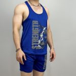 ست مردانه تاپ قهرمانی و شلوارک سوزنی Strength