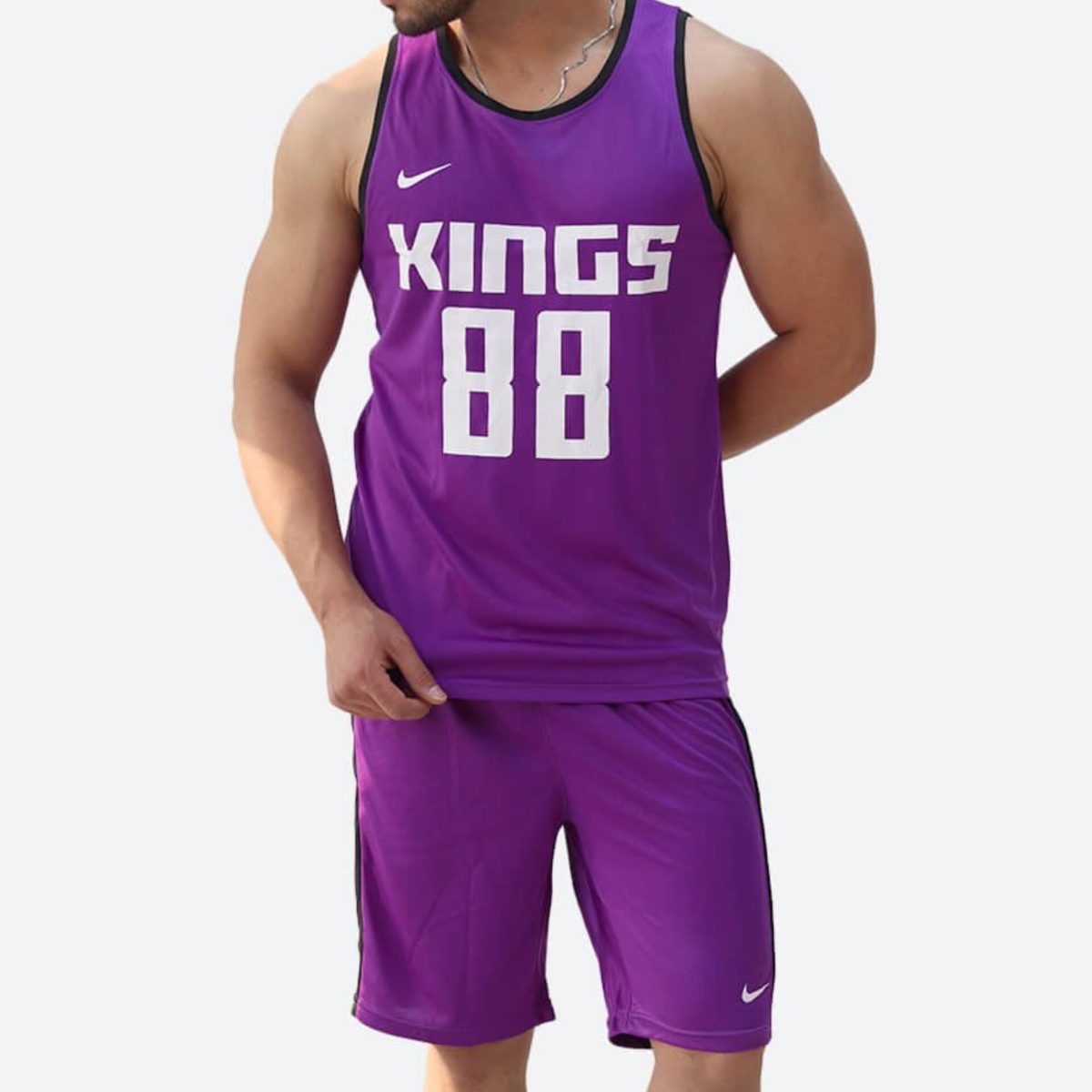 ست رکابی و شلوارک ورزشی بسکتبالی مردانه کینگ