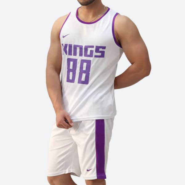 ست رکابی و شلوارک ورزشی بسکتبالی مردانه کینگ