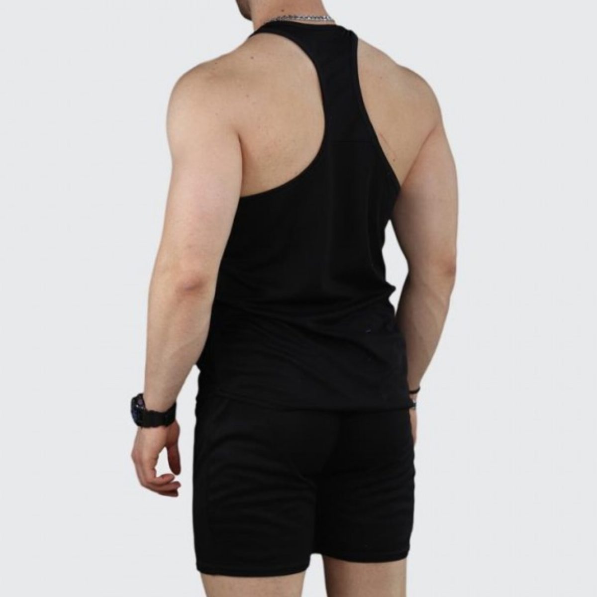 ست مردانه تاپ و شلوارک بدنسازی سوزنی beast mode