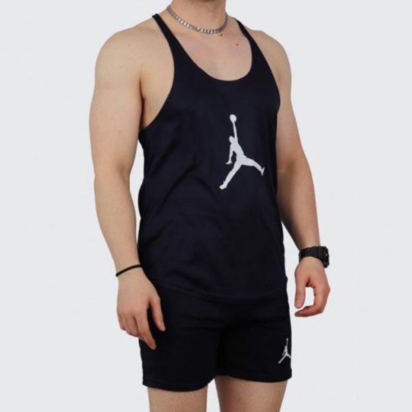 ست ورزشی مردانه رکابی بند نازک و شلوارک جردن