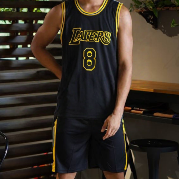 ست شلوارک و رکابی بسکتبالی لیکرز اورجینال