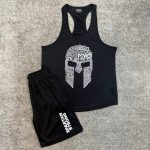 ست ورزشی مردانه رکابی قهرمانی و شلوارک گلادیاتور