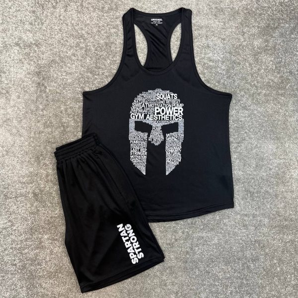 ست ورزشی مردانه رکابی قهرمانی و شلوارک گلادیاتور