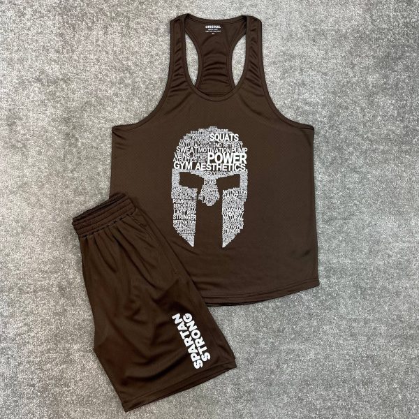 ست ورزشی مردانه رکابی قهرمانی و شلوارک گلادیاتور