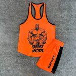 ست ورزشی مردانه رکابی قهرمانی و شلوارک انگیزشی Beast Mode