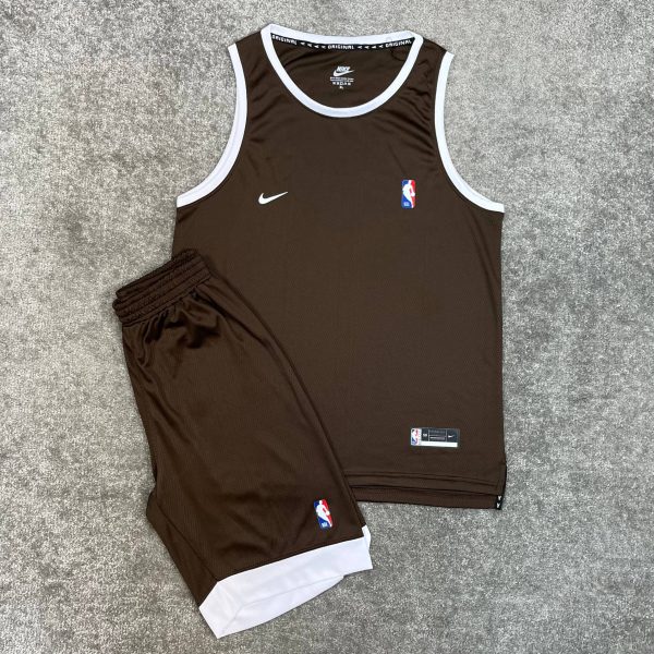 ست ورزشی مردانه رکابی و شلوارک بسکتبالی کندویی نایک