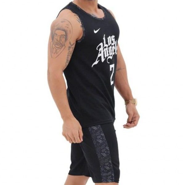 ست مردانه حلقه ای و شلوارک بلند Los Angeles