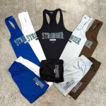 ست ورزشی مردانه رکابی قهرمانی و شلوارک کندویی Stronger