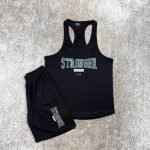 ست ورزشی مردانه رکابی قهرمانی و شلوارک کندویی Stronger